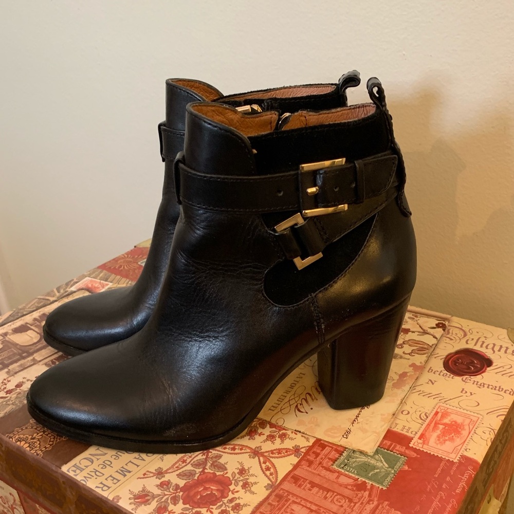 Louise et Cie Black Leather Booties